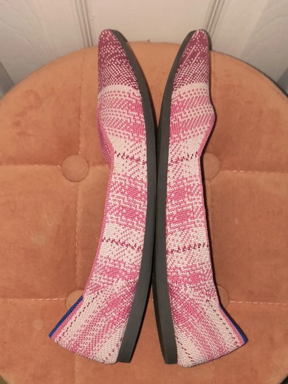 Rothy's The Point Rare Limited Edition Pink Plaid Breast Cancer Awareness Size 8